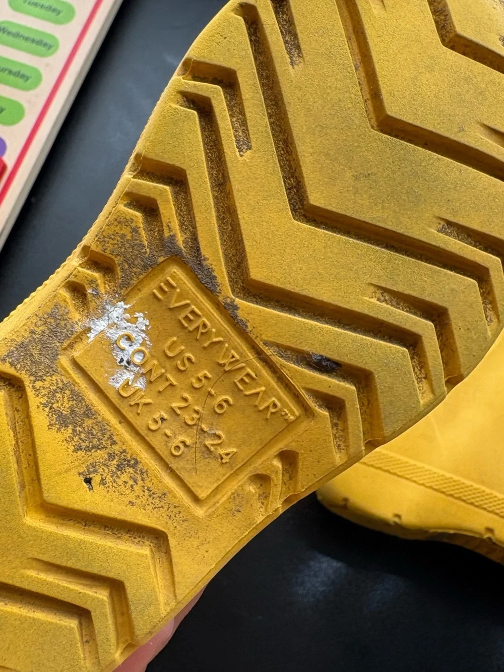 Totes yellow rain boots